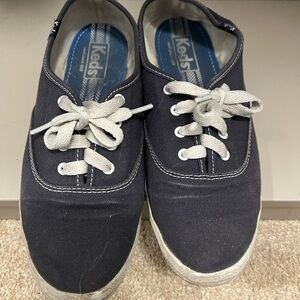 Keds Dark Blue Canvas Shoes with White Laces